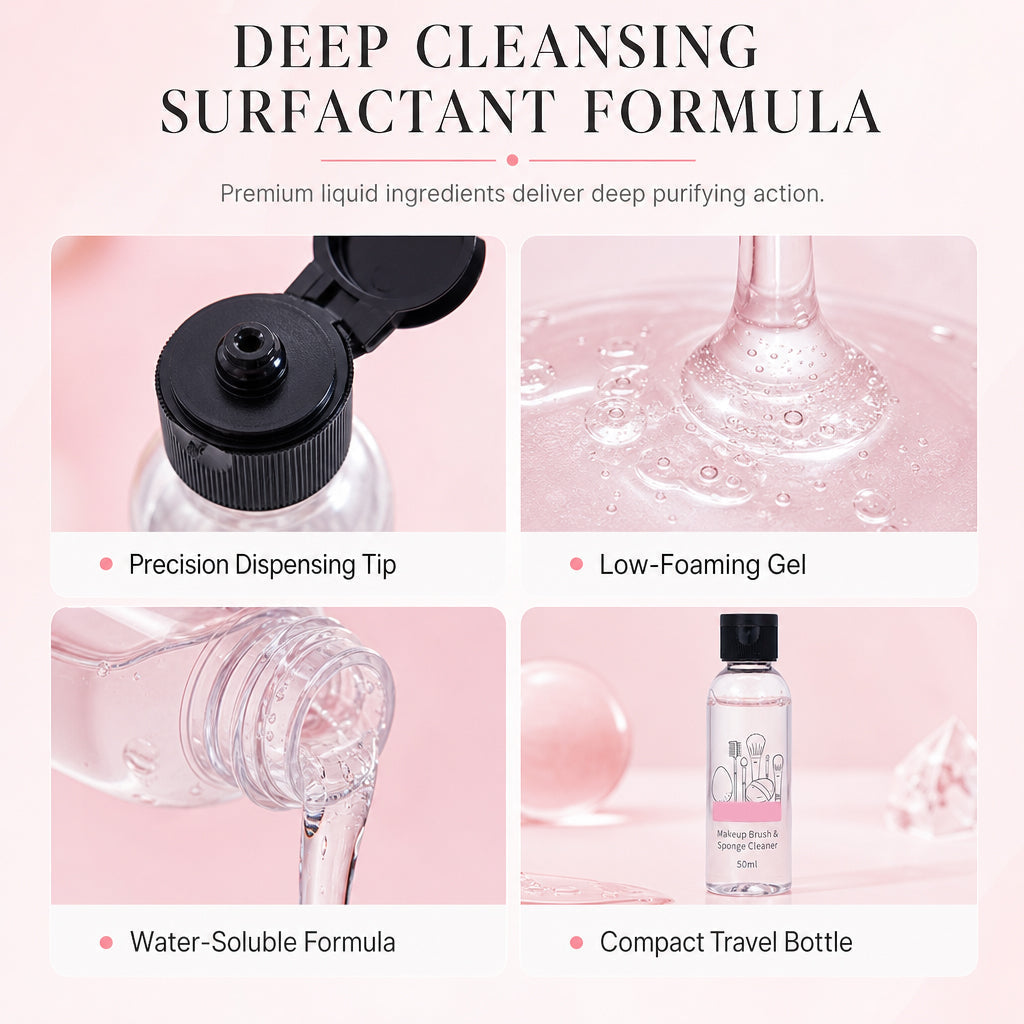🔥50% RABATT!!🧼Rengöring för sminksvampar & borstar – Snabb fläckborttagning, pH-balanserad & skonsam✨