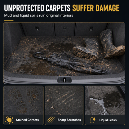 🚗 50 % RABATT NU! 🧳 Universell bagagerumsmatta i PVC-läder 100x70 cm – stöttålig & lätt att rengöra för sedaner och SUV:ar 🛡️