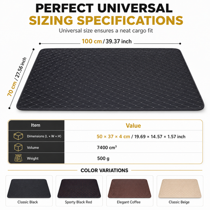 🚗 50 % RABATT NU! 🧳 Universell bagagerumsmatta i PVC-läder 100x70 cm – stöttålig & lätt att rengöra för sedaner och SUV:ar 🛡️