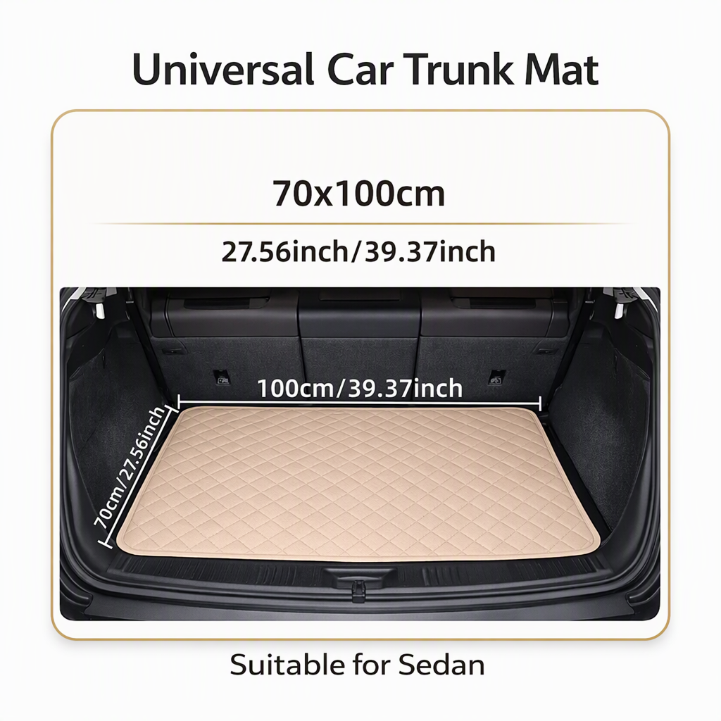 🚗 50 % RABATT NU! 🧳 Universell bagagerumsmatta i PVC-läder 100x70 cm – stöttålig & lätt att rengöra för sedaner och SUV:ar 🛡️