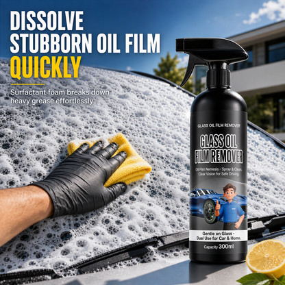 🚗Oljefilmsborttagning för bilglas💦Effektiv rengöring för vindrutan som avlägsnar smuts & insektsrester för klar sikt