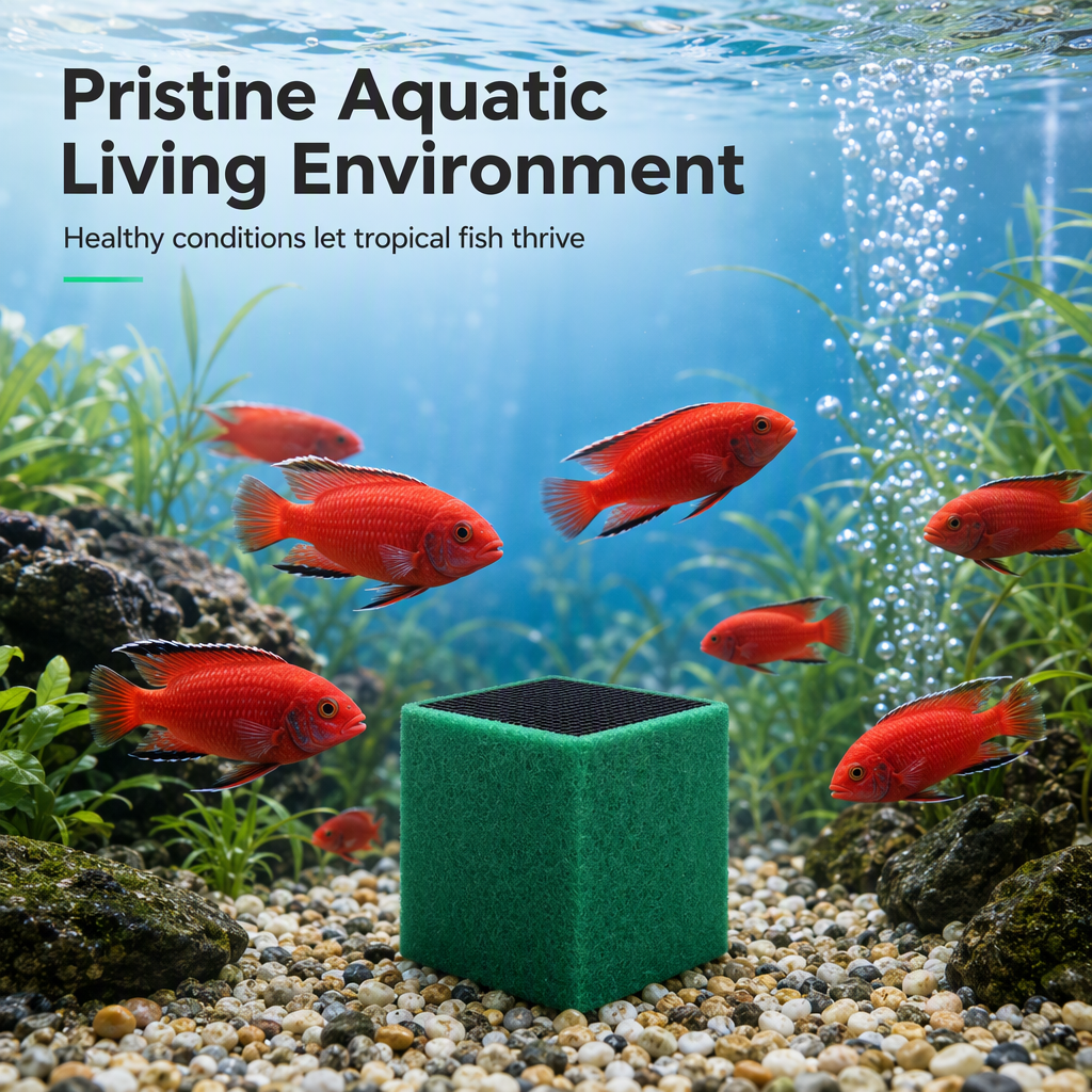 🐠 50% RABATT NU! ✨ Filterkub med aktivt kol för akvarium – kristallklart vatten, luktfri rening & flerskiktsskydd – perfekt för känsliga fiskar och växter 💧