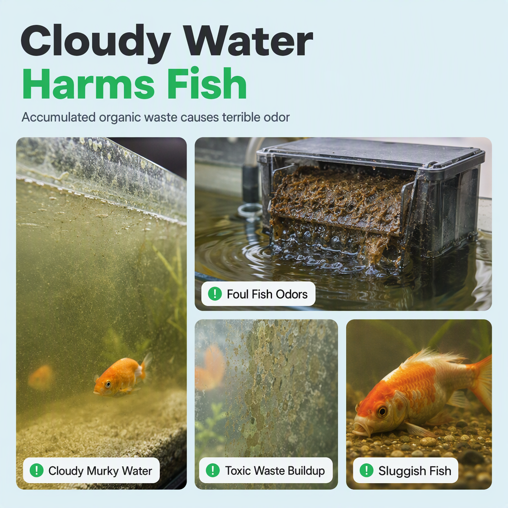 🐠 50% RABATT NU! ✨ Filterkub med aktivt kol för akvarium – kristallklart vatten, luktfri rening & flerskiktsskydd – perfekt för känsliga fiskar och växter 💧