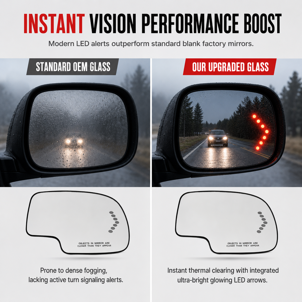 ⏳Tidsbegränsat erbjudande: 50% RABATT⏰Uppvärmt sidospegelglas med integrerad LED-blinkers🚗⬅️➡️
