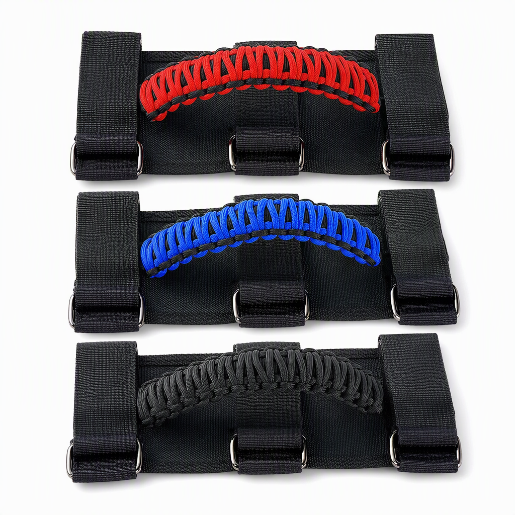 🚗 50% RABATT! ✨ Halkfritt Paracord Handtag för Tak & Störtbåge – Perfekt för Off-Road & SUV 🛠️