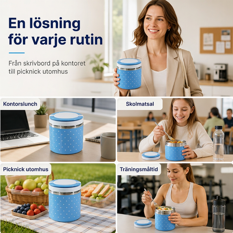 📢📢50% RABATT NU!! ⏰Bärbar lunchlåda i isolerad rostfritt stål