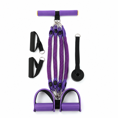 Mångsidigt pedalresistansband med elastisk dragsnöre för träning av mage, hemträning, yoga och pilates, fitness för män och kvinnor