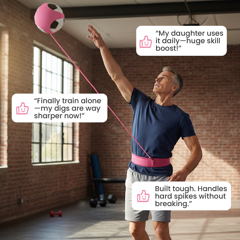 📢📢50% RABATT NU!! ⏰🏐 Volleybolltränare för egenträning – Justerbart träningsredskap för serve, smash och bollkontroll