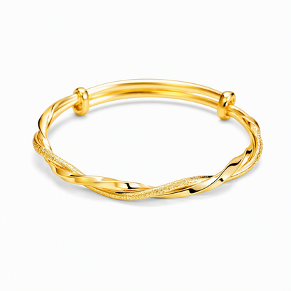 🌟 Oändlig Mobius-vriden armring – len glidande justerbar lås & dubbel texturerad premiumglans 💫