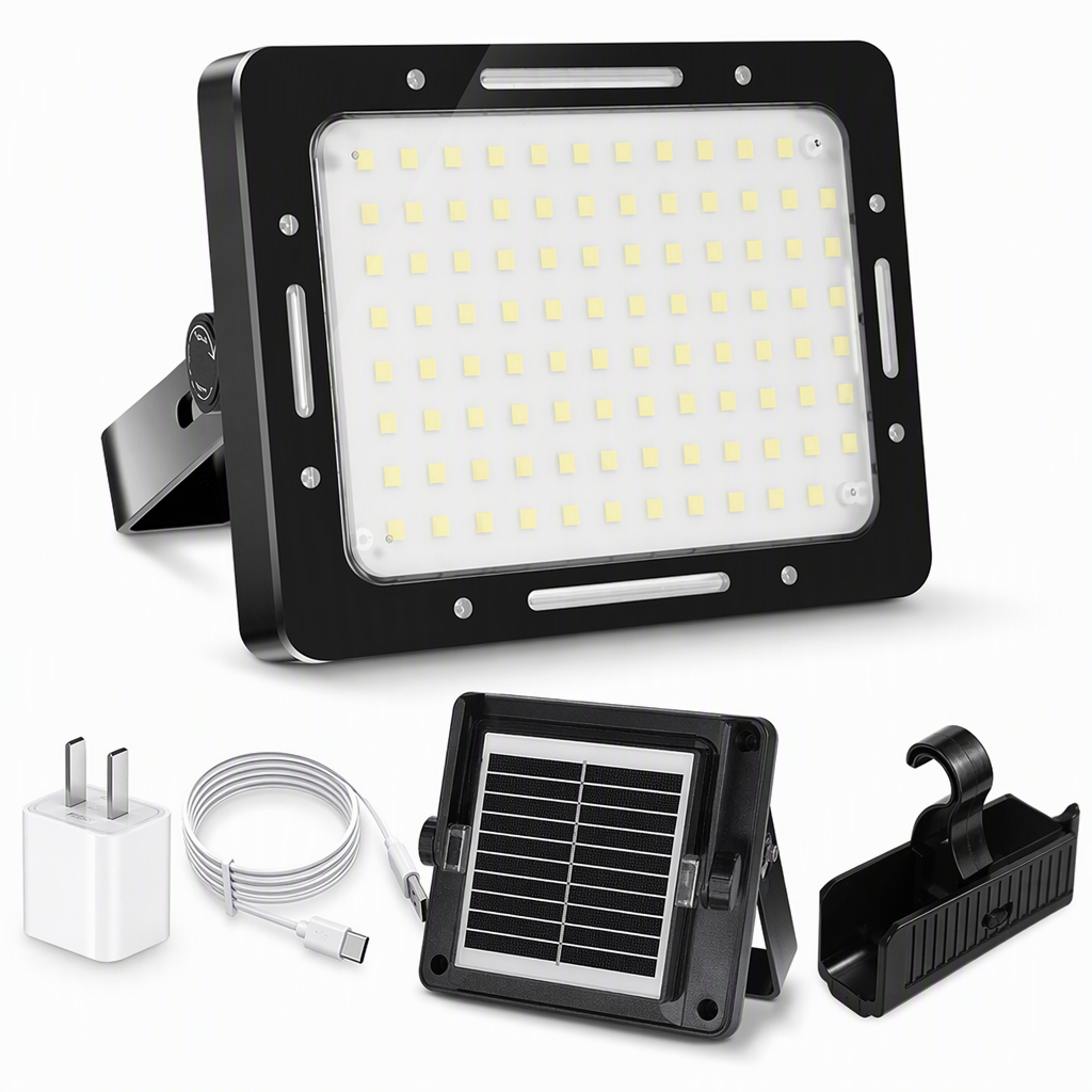 🔥⏰ NYHET! ☀️ Uppladdningsbar solcellsdriven LED-campinglampa – Superstark bärbar nödlampa för utomhusbruk & arbete ✨