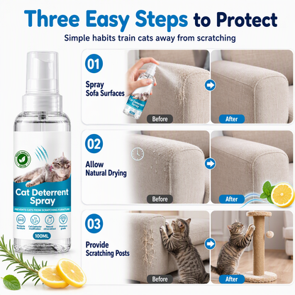 ✨Spray mot kattklösningar｜Mild formula – säg adjö till kattklösningar på soffan! 🐱