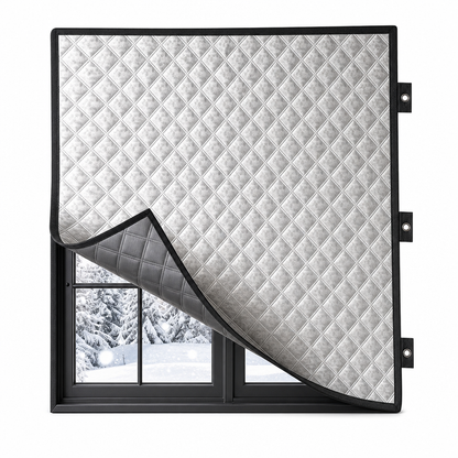 🏠 50 % RABATT NU! ❄️ Termiskt isolerat fönstergardin i grafen – vattentätt ytlager & rullbar design för vintertäta fönster 🔥