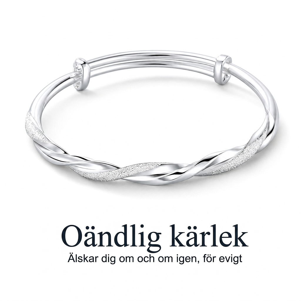 🌟 Oändlig Mobius-vriden armring – len glidande justerbar lås & dubbel texturerad premiumglans 💫