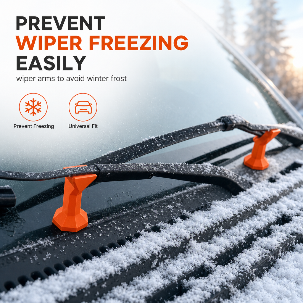 🚗❄️50% RABATT! 2-pack vindrutetorkarskydd av plast, förhindrar att torkarna fryser fast på vintern ✨