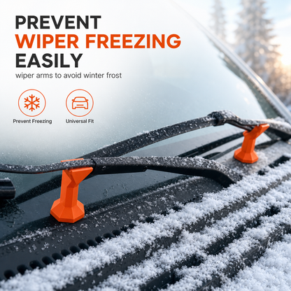 🚗❄️50% RABATT! 2-pack vindrutetorkarskydd av plast, förhindrar att torkarna fryser fast på vintern ✨