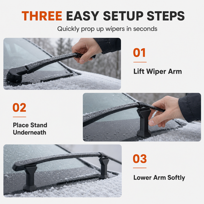 🚗❄️50% RABATT! 2-pack vindrutetorkarskydd av plast, förhindrar att torkarna fryser fast på vintern ✨