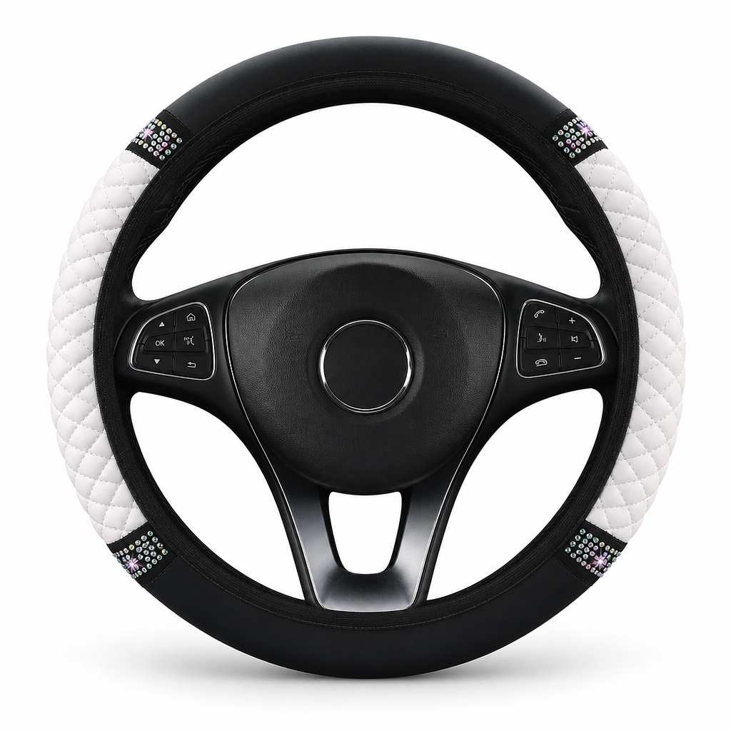 💎 50 % RABATT NU! 🚗 Rattskydd med strass – handinfattade kristaller & vadderat PU-läder för lyxig känsla 🌟
