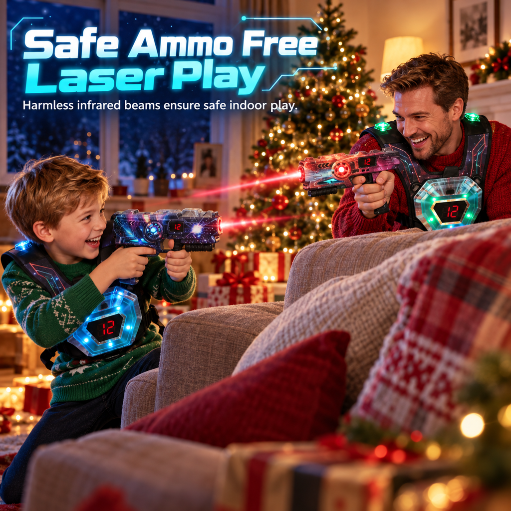 Laser Tag Leksaksset för Barn med Sensor och Projektion – Intergalaktiska Rymdstrider