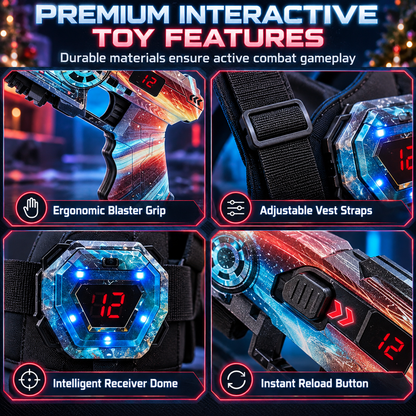 Laser Tag Leksaksset för Barn med Sensor och Projektion – Intergalaktiska Rymdstrider