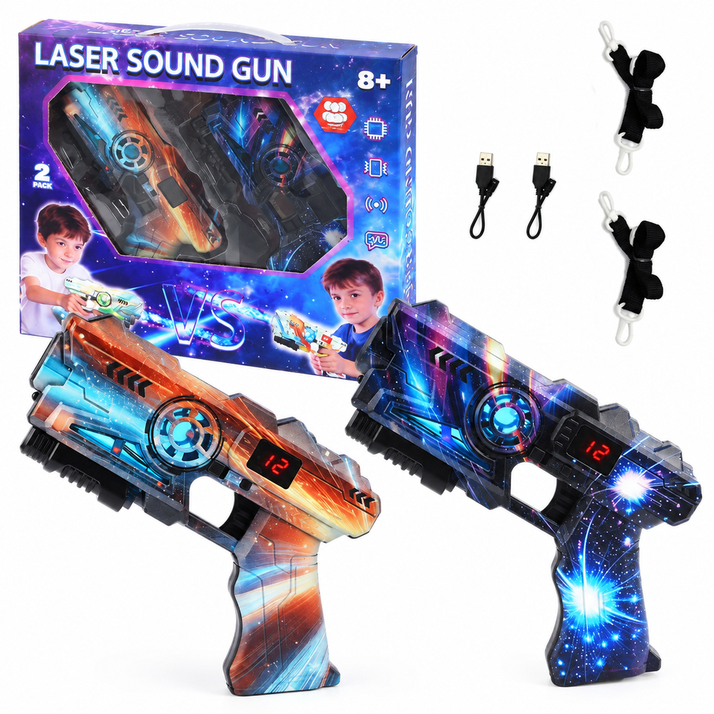 Laser Tag Leksaksset för Barn med Sensor och Projektion – Intergalaktiska Rymdstrider