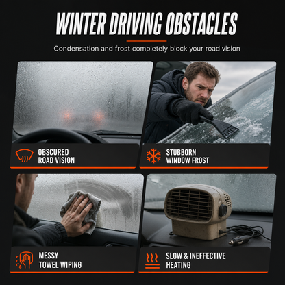 📢📢 50 % RABATT!! ⏰ Bärbar 12V bilvärmare och defroster för vindrutan