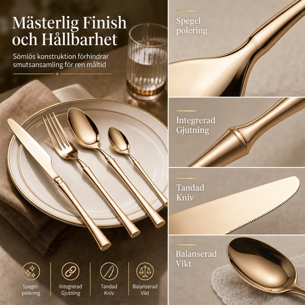 🍴 Bestickset i rostfritt stål – 24 delar