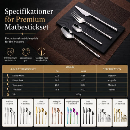 🍴 Bestickset i rostfritt stål – 24 delar