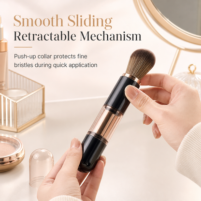 💄【5-i-1-set med sminkborstar i kapselform】—— Fem borstar i en förpackning, med utdragbar förvaring – det här setet räcker gott och väl när du är på språng! ✨