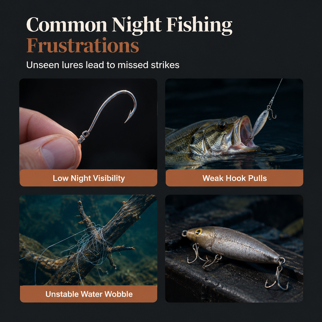 ⏳Tidsbegränsat 50% rabatt⏰Självlysande Minnow Hårt Bete för Nattfiske (7cm)🎣🌙✨