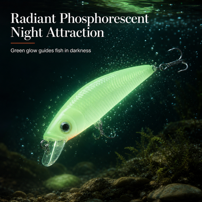 ⏳Tidsbegränsat 50% rabatt⏰Självlysande Minnow Hårt Bete för Nattfiske (7cm)🎣🌙✨