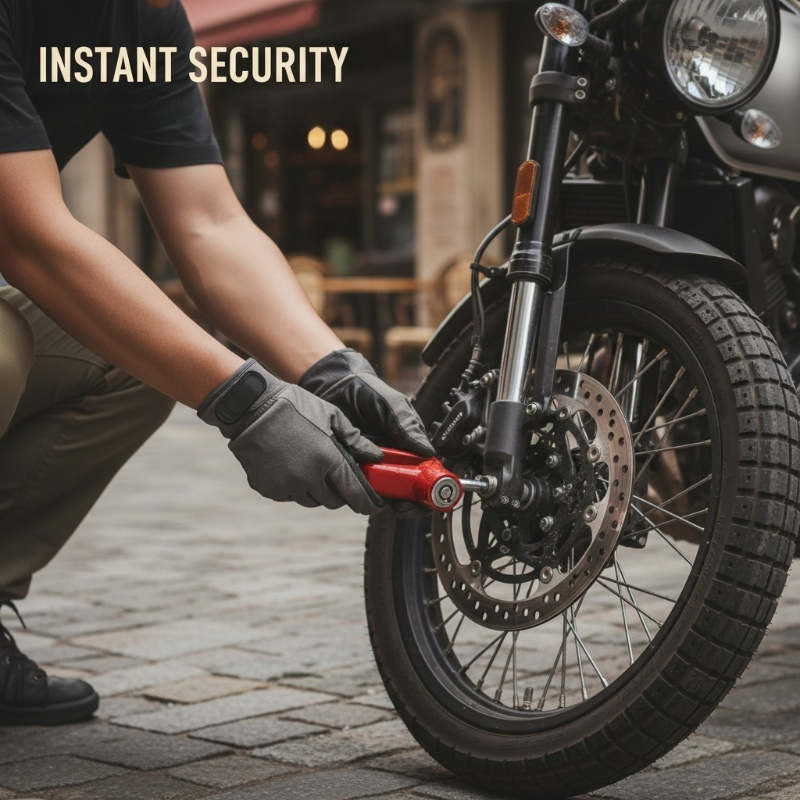 🔥Tidig Black Friday – Erbjudandena startar nu!💰🔒Robust skivbromslås – Trycklås & stöldskydd för cykel, motorcykel & elsparkcykel