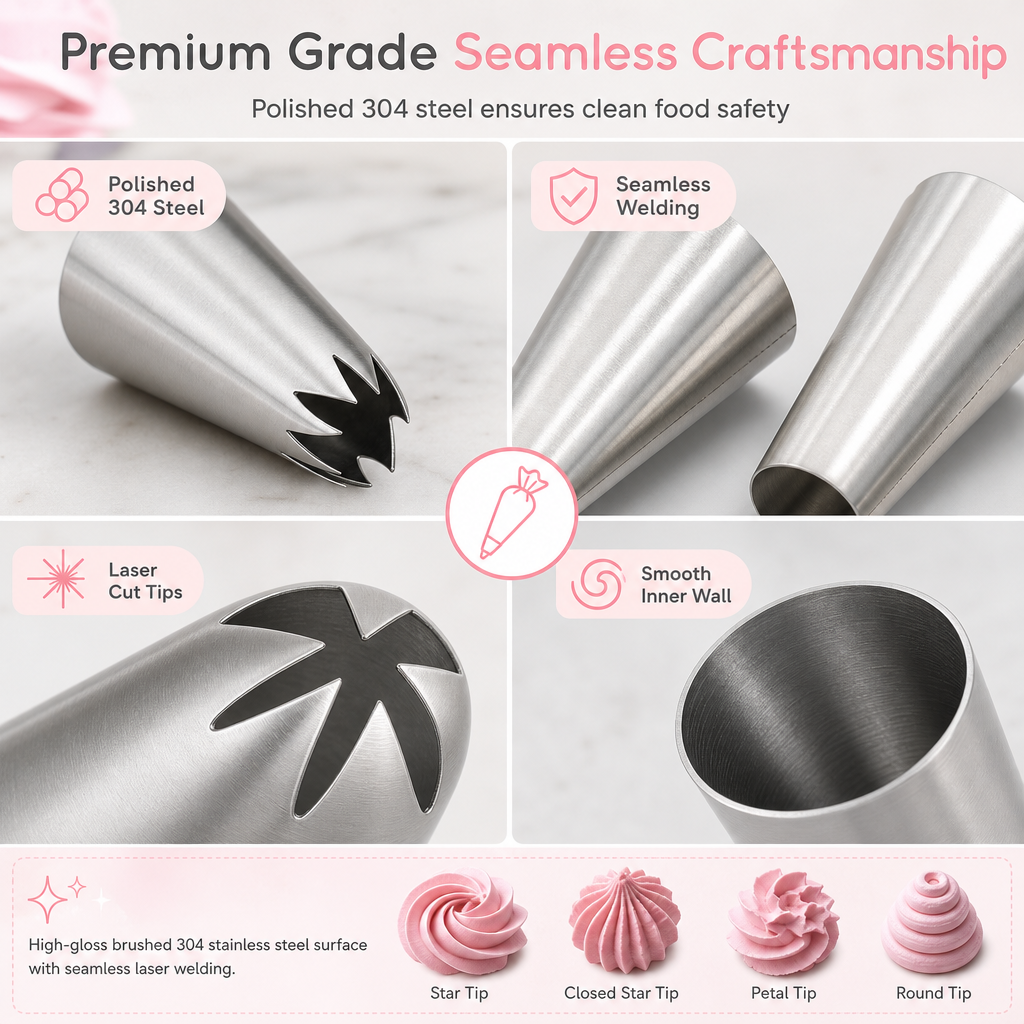 Multi-Shape Cake Decorating Piping Tips Set