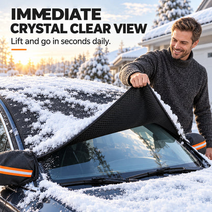 🚗 50 % RABATT NU! ❄️ Förtjockat Oxford-bilskydd för alla årstider – trippelt vindtätt med magneter & full täckning för vindruta och speglar 🛡️
