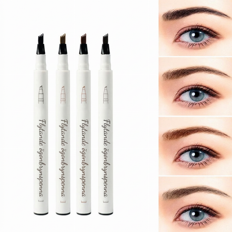 ✨50% RABATT NU! ! ✨ Microblading-Ögonbrynspenna med Fyruddig Spets – Naturliga, Hårfina Linjer