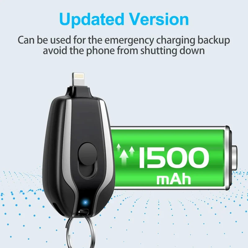 1500mAh Portable Mini Power Keychain