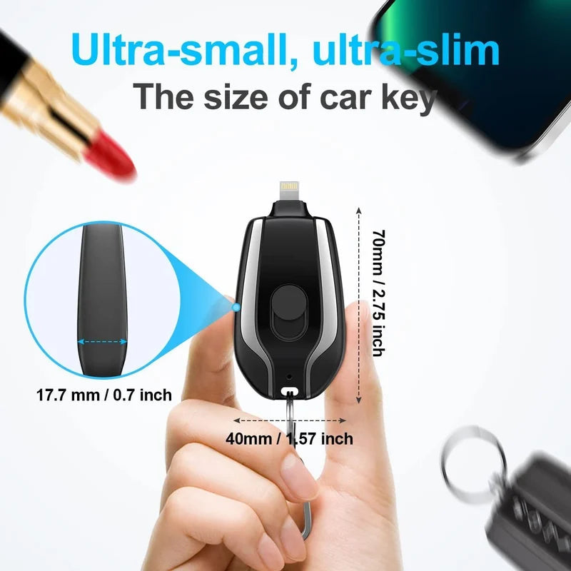 1500mAh Portable Mini Power Keychain