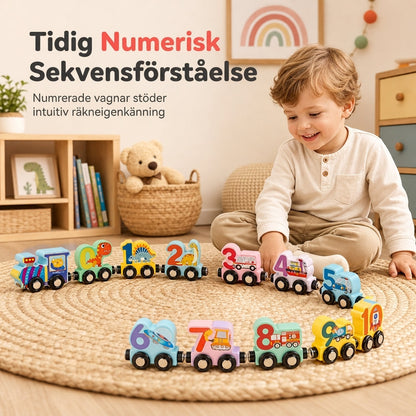🔢 50% RABATT 🚂 Magnetiskt siffertåg, roligt lärleksak för barn 🧩🚞