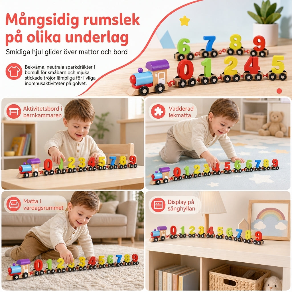 🔢 50% RABATT 🚂 Magnetiskt siffertåg, roligt lärleksak för barn 🧩🚞