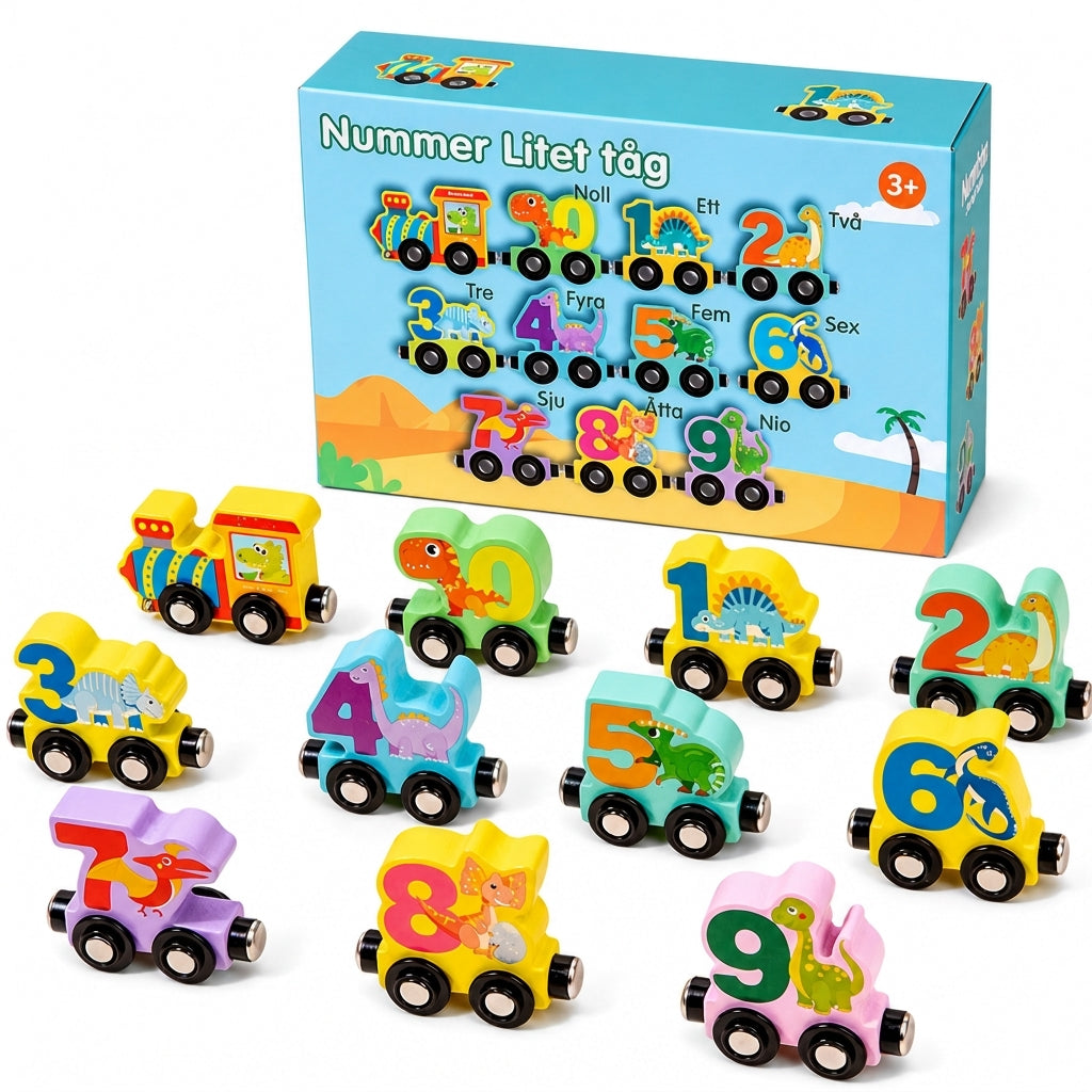 🔢 50% RABATT 🚂 Magnetiskt siffertåg, roligt lärleksak för barn 🧩🚞