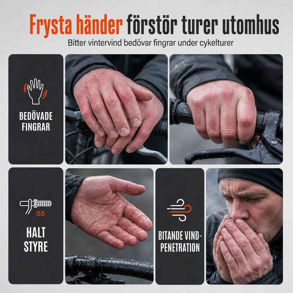 🧤 50 % RABATT NU! ❄️ Vattentäta vinterhandskar med pekskärm – fleece, silikon & flera lager för cykling och utomhusbruk 🚴