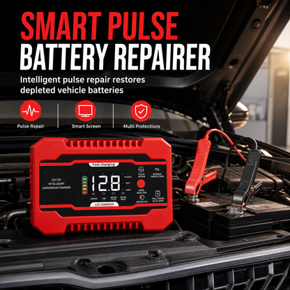 Smart 12V 6A Batteriladdare och Pulsladdare för Bil & Motorcykel