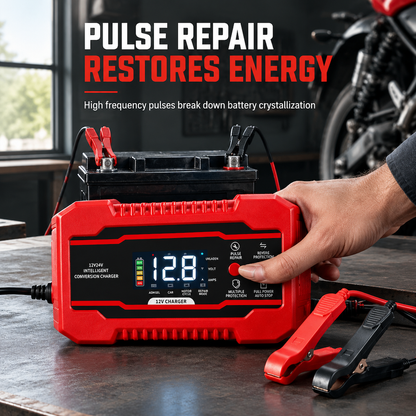 Smart 12V 6A Batteriladdare och Pulsladdare för Bil & Motorcykel