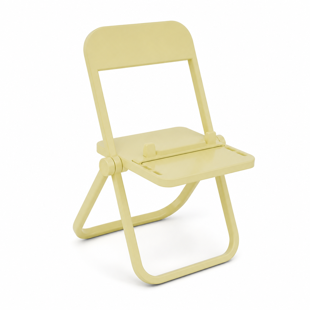 Cute Chair Shaped Cell Phone Stand Creative Desktop Holder and Decorative Ornament for Dormitory