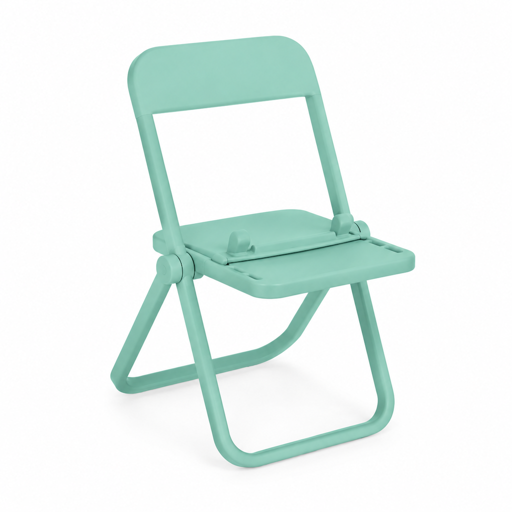 Cute Chair Shaped Cell Phone Stand Creative Desktop Holder and Decorative Ornament for Dormitory