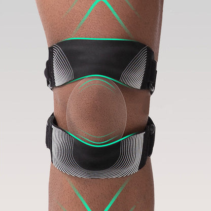 🦵 50% RABATT NU! Justerbart knäskydd med patellastabilisator – dubbel stabiliserande rem, inbyggda silikonkuddar & andningsbar komfort – perfekt för löpning, träning och vardag ✨