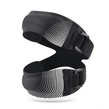 🦵 50% RABATT NU! Justerbart knäskydd med patellastabilisator – dubbel stabiliserande rem, inbyggda silikonkuddar & andningsbar komfort – perfekt för löpning, träning och vardag ✨