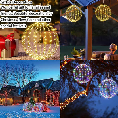 🔮 50% RABATT NU! Hängande LED-klotdekoration – elegant klotdesign, 360° ljus & hopfällbar – perfekt för uteplats, trädgård och fest ✨