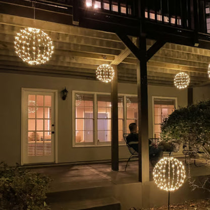 🔮 50% RABATT NU! Hängande LED-klotdekoration – elegant klotdesign, 360° ljus & hopfällbar – perfekt för uteplats, trädgård och fest ✨