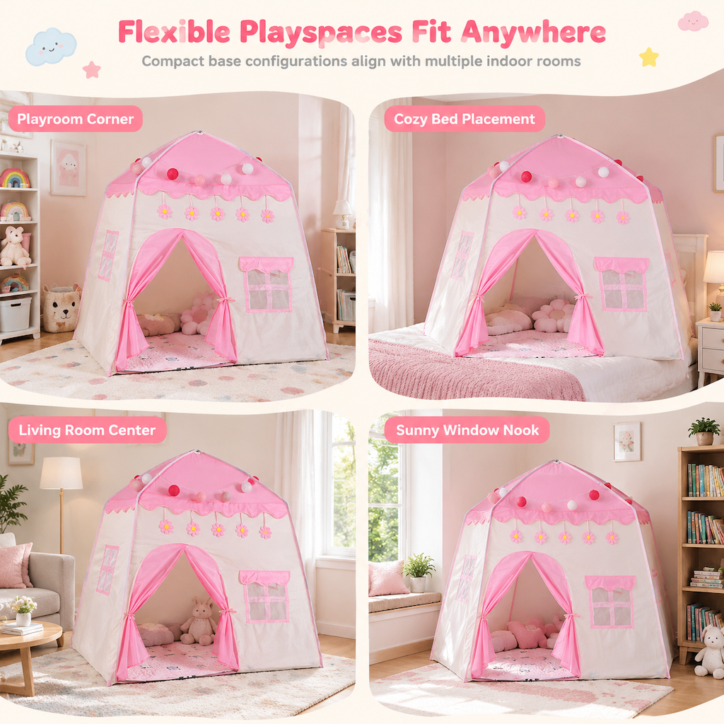 🏰💖✨ Lektält för barn inomhus | Prinsesslott och myskoja för småbarn