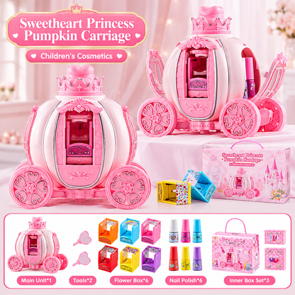 📢📢 50% OFF🎀Pink Kids Makeup Kit for Girls – Pretend Play Cosmetics Set with Makeup Case, Perfect Birthday Gift